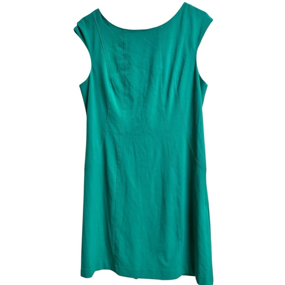 Vince Camuto Green Sheath Dress Women’s Size 12 Cap Sleeve Back Zip Career Party